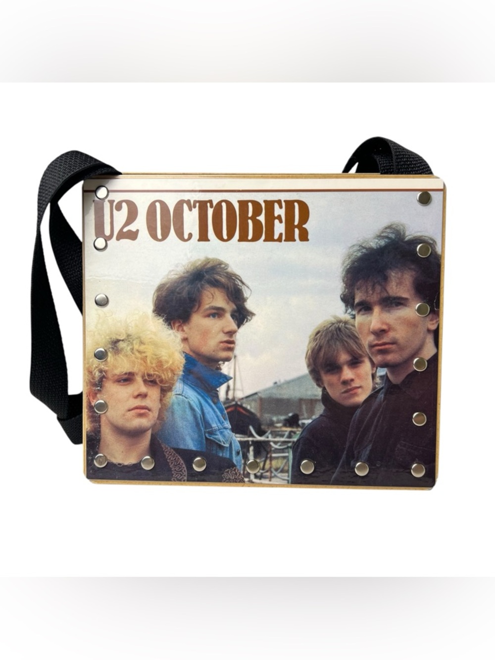 U2 October Upcycled Handbag by Broken Record Designs
